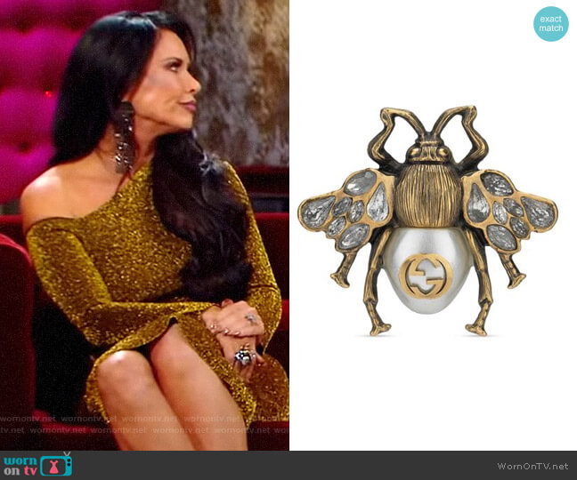 Gucci Multi-Finger Ring with Bee worn by LeeAnne Locken on The Real Housewives of Dallas