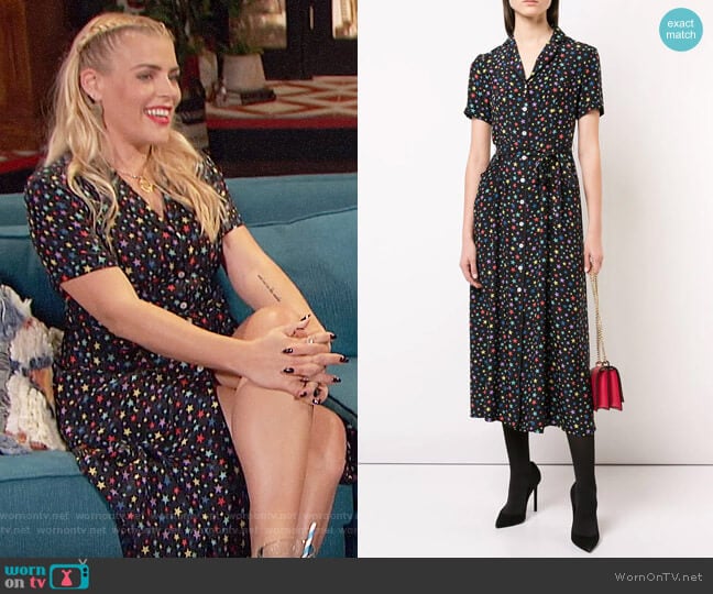 HVN Maria dress worn by Busy Philipps on Busy Tonight