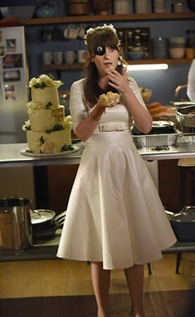 Jess’s wedding dress on New Girl