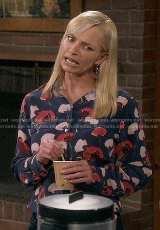 Jill’s poppy print blouse on Mom