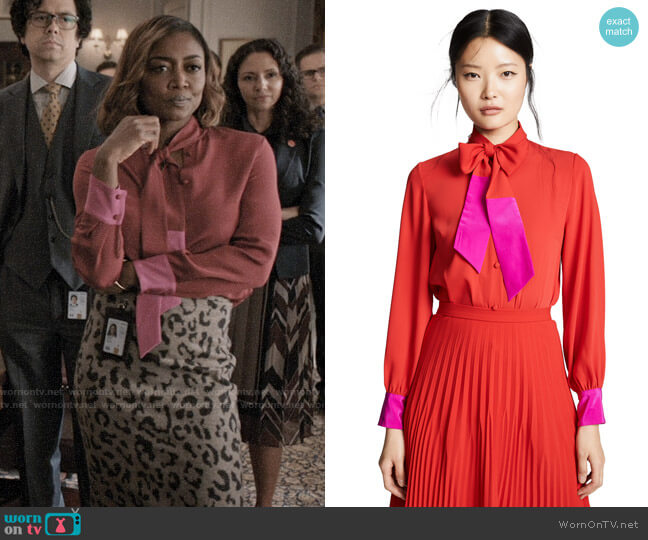 Julianna Bass Judy Blouse worn by Daisy Grant (Patina Miller) on Madam Secretary