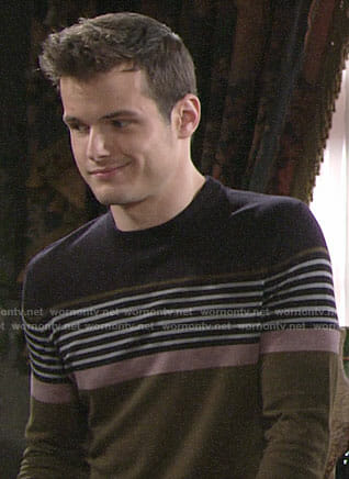 Kyle’s striped sweater on The Young and the Restless