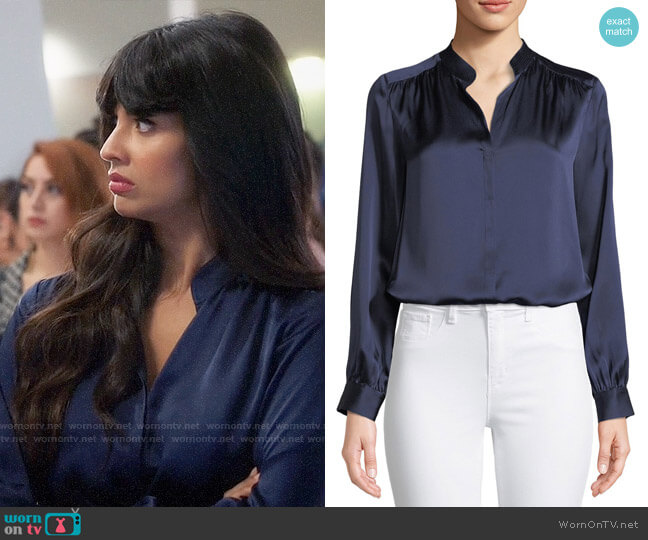 L'Agence Bianca Blouse worn by Tahani Al-Jamil (Jameela Jamil) on The Good Place
