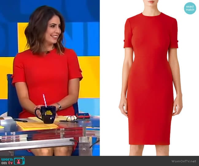 LK Bennett Trinu Dress worn by Cecilia Vega on Good Morning America