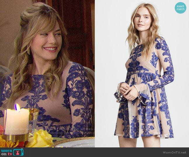 For Love & Lemons Temecula Dress worn by Hope Logan (Annika Noelle) on The Bold and the Beautiful