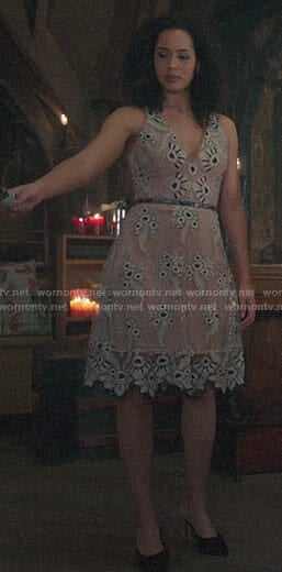 Macy’s lace v-neck dress on Charmed