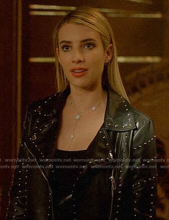 Madison’s studded leather jacket on American Horror Story: Apocalypse