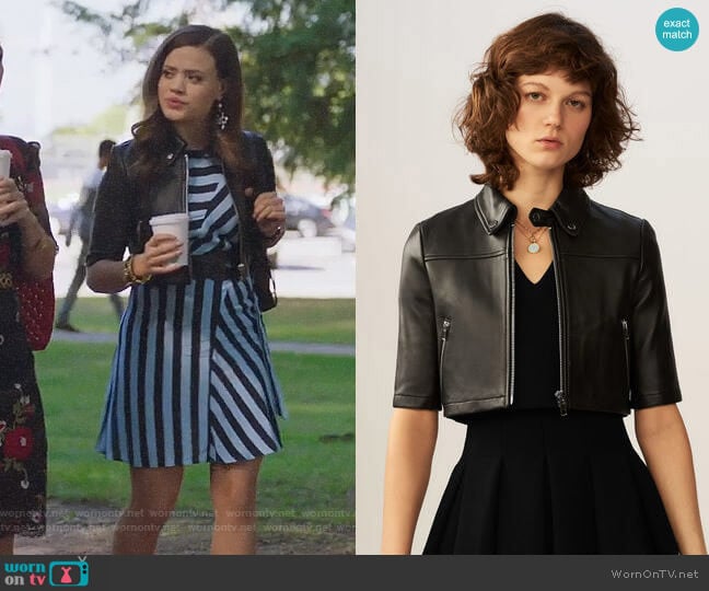 Maje Brittany Jacket worn by Maggie Vera (Sarah Jeffery) on Charmed