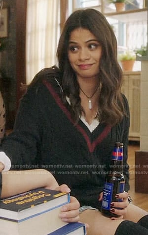 Mel’s v-neck varsity sweater on Charmed