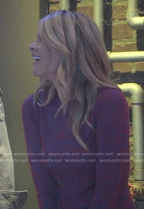 Nina’s pink and blue marled top on General Hospital