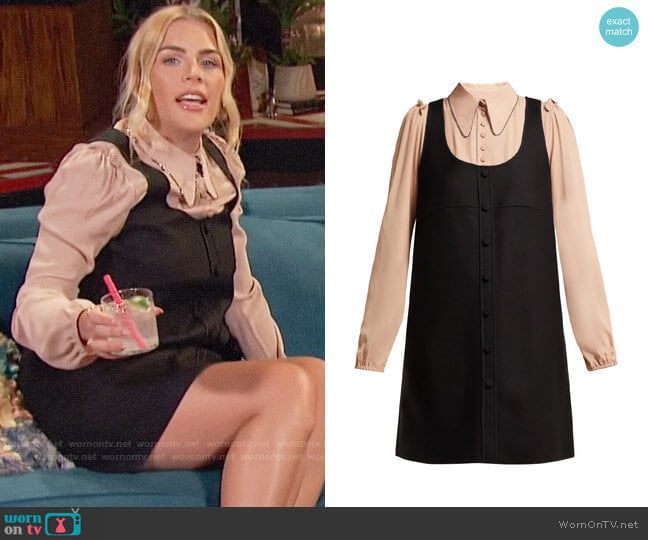 No. 21 Layered Pinafore Dress worn by Busy Philipps on Busy Tonight