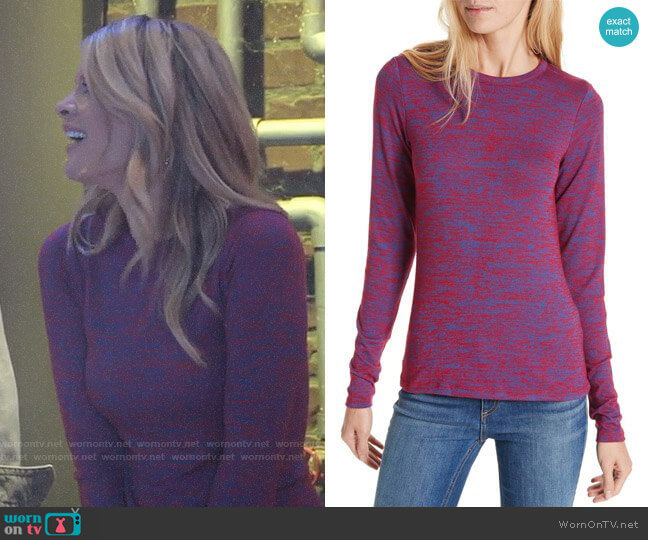 Rag & Bone Slim Long Sleeve Top worn by Nina Reeves (Michelle Stafford) on General Hospital