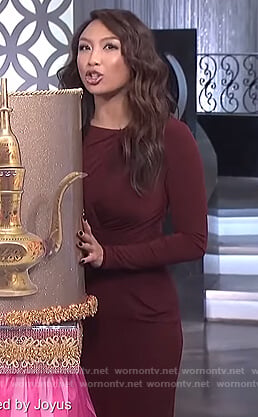 Jeannie’s red twist front dress on The Real