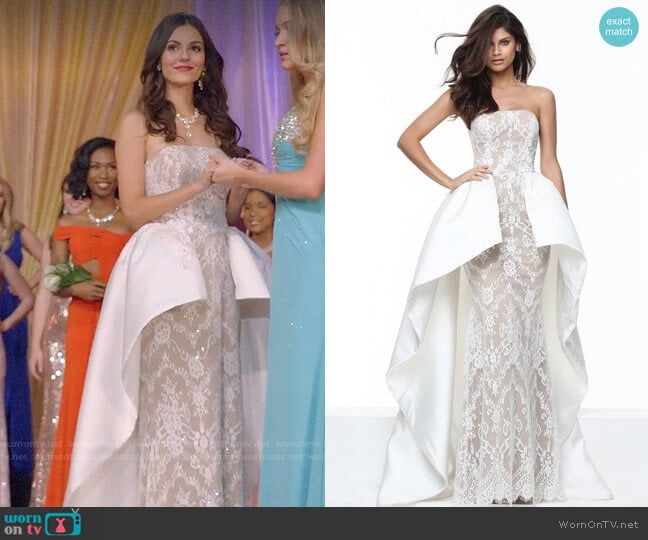 Sherri Hill Style 50842 worn by Hayley (Victoria Justice) on Queen America