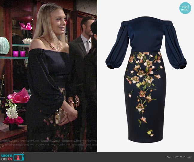 Ted Baker Beaa Arboretum Dress worn by Abby Newman (Melissa Ordway) on The Young and the Restless