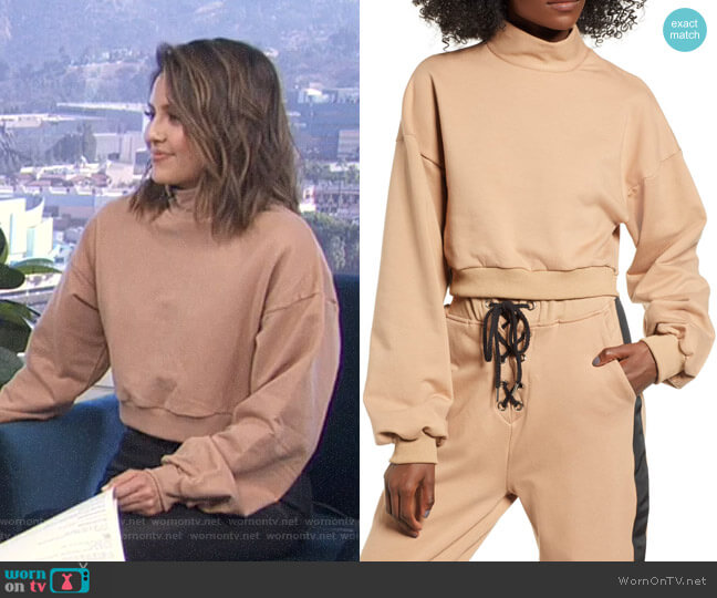 Tiger Mist Lovely Sweatshirt worn by Erin Lim on E! News