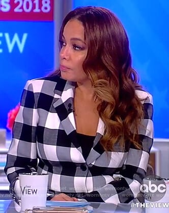 Sunny’s gingham check blazer on The View