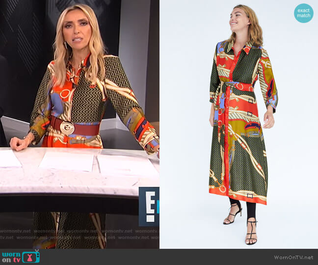 Zara Belt Print Tunic worn by Giuliana Rancic on E! News