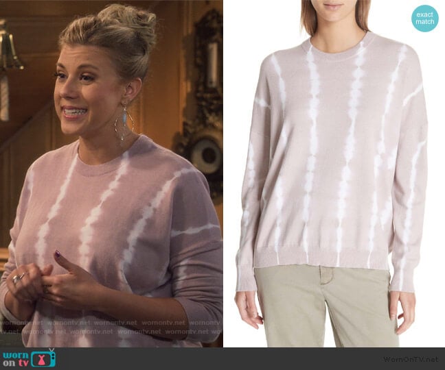 Anthony Thomas Melillo Tie Dye Cotton & Cashmere Sweater worn by Stephanie Tanner (Jodie Sweetin) on Fuller House