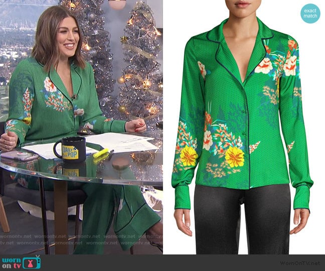 Alexis Brisa Floral Blouse worn by Carissa Loethen Culiner on E! News