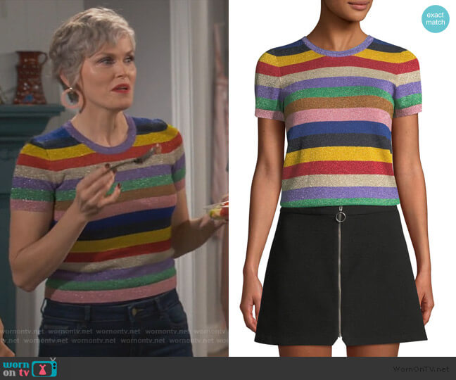 Alice + Olivia Baylor Top worn by Bonnie (Stephnie Weir) on Happy Together