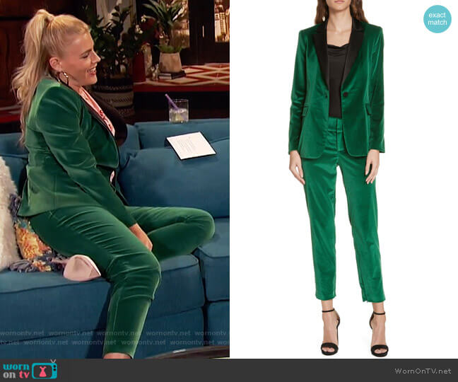 Alice + Olivia Stacey Pants worn by Busy Philipps on Busy Tonight