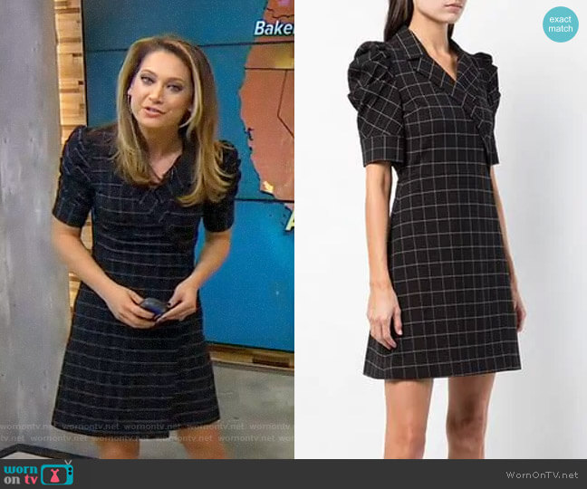 Alice + Olivia Check Print Dress worn by Ginger Zee on Good Morning America