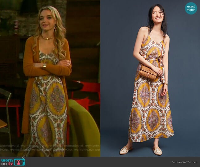Akemi + Kin Medallion Maxi Dress worn by Claire Brady (Olivia Keegan) on Days of our Lives