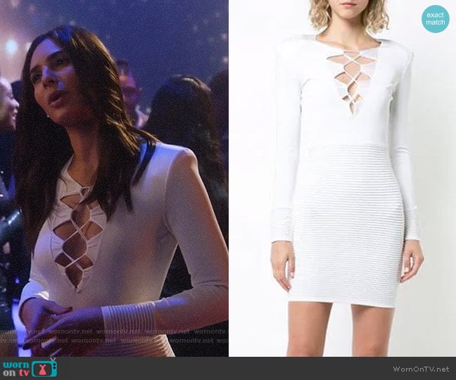 Balmain Lace-Up Dress worn by Nina (Camila Banus) on Star