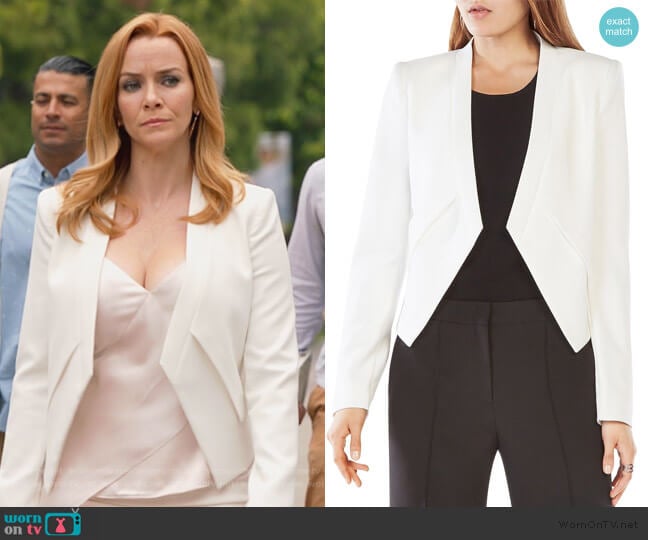 BCBGMAXAZRIA Lloyd Open-Front Blazer worn by Leslie Dean (Annie Wersching) on Marvels Runaways