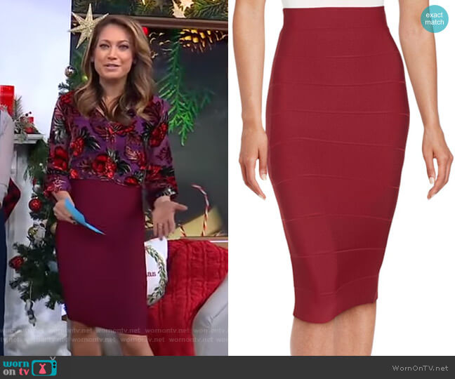 Bcbgmaxazria Leger Skirt worn by Ginger Zee on Good Morning America