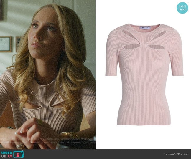 Bailey 44 Cutout ribbed-knit top worn by Veronica Newell (Juno Temple) on Dirty John