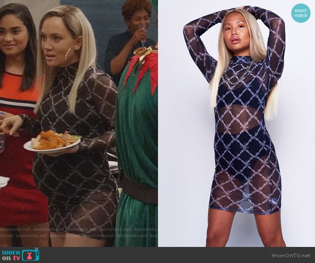 Jaded X Dolls Kill Barbed Wire Print Mesh Dress worn by Star Davis (Jude Demorest) on Star