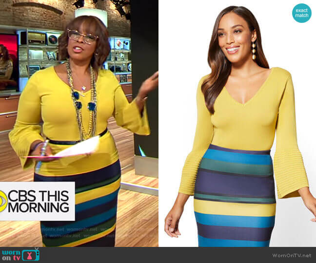 New York & Company Pull On Pencil Skirt - 7th Avenue worn by Gayle King on CBS Mornings