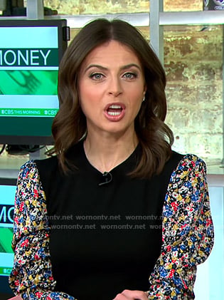 Bianna’s floral print sleeve sweater on CBS This Morning