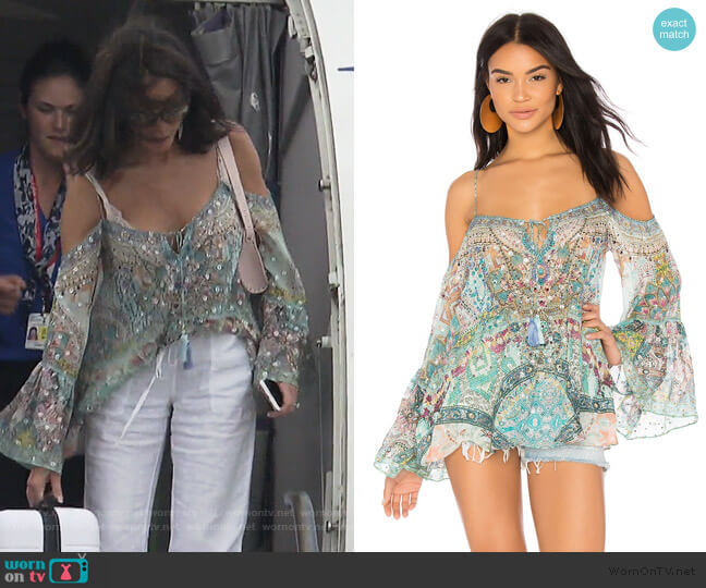 Camilla Drop Shoulder Top worn by Danielle Staub on The Real Housewives of New Jersey