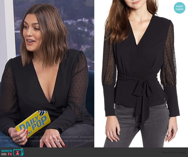 Chelsea28 Tie Waist Blouse worn by Carissa Loethen Culiner on E! News