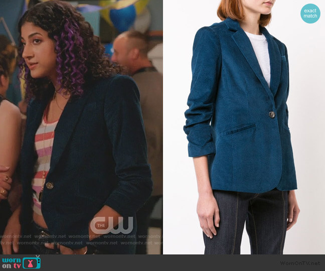 Cinq A Sept Corduroy Blazer worn by Heather Davis (Vella Lovell) on Crazy Ex-Girlfriend