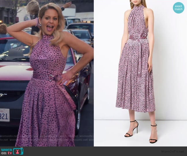 Diane von Furstenberg Halter Neck Dress worn by DJ Tanner-Fuller (Candace Cameron Bure) on Fuller House