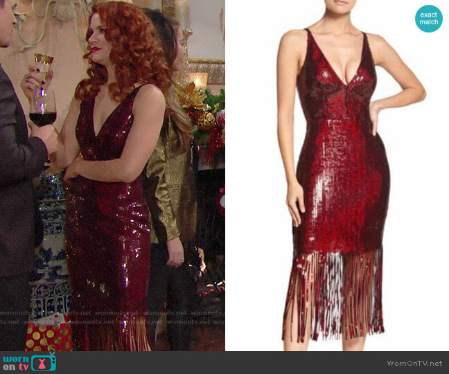 Dress the Population Frankie Dress worn by Sally Spectra (Courtney Hope) on The Bold and the Beautiful