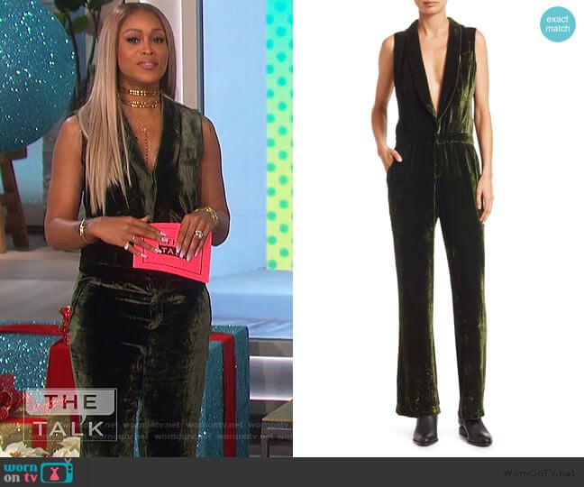 Each X Other Velvet Fluid Jumpsuit worn by Eve on The Talk