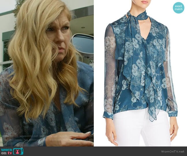 Elie Tahari Jurnee Blouse worn by Debra Newell (Connie Britton) on Dirty John