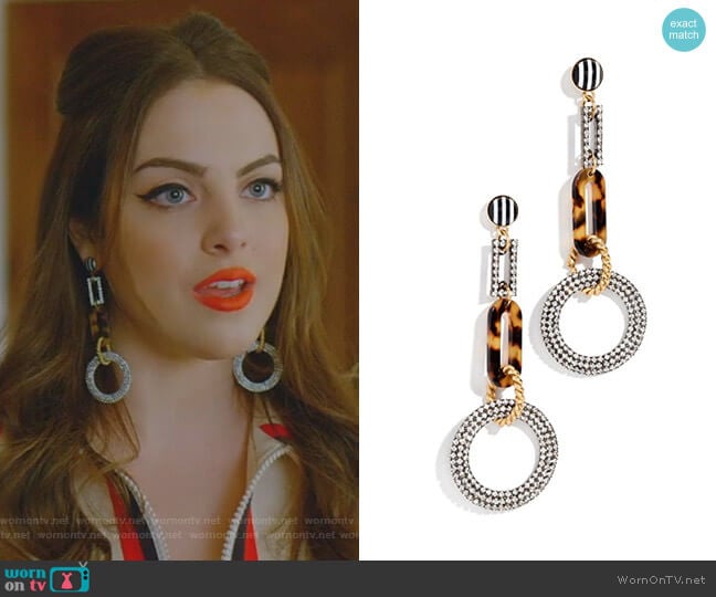 Elizabeth Cole Linden Earrings worn by Fallon Carrington (Elizabeth Gillies) on Dynasty