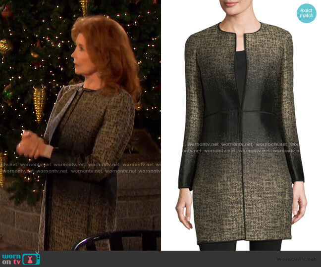 Lafayette 148 New York Erin Jacquard Jacket worn by Maggie Horton (Suzanne Rogers) on Days of our Lives
