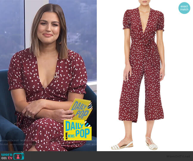 Faithfull The Brand Bonnie Floral Print Crop Jumpsuit worn by Carissa Loethen Culiner on E! News