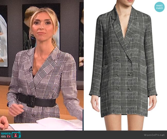 Fleur du Mal Plaid Blazer Dress worn by Giuliana Rancic on E! News