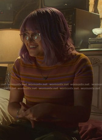 Gert’s orange striped turtleneck top on Marvel’s Runaways