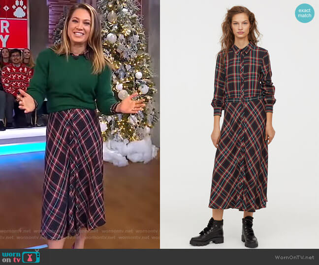 H&M Jacquard-weave Dress worn by Ginger Zee on Good Morning America