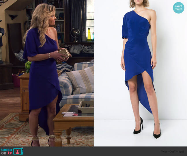 Haney One-Shoulder Asymmetric Dress worn by DJ Tanner-Fuller (Candace Cameron Bure) on Fuller House