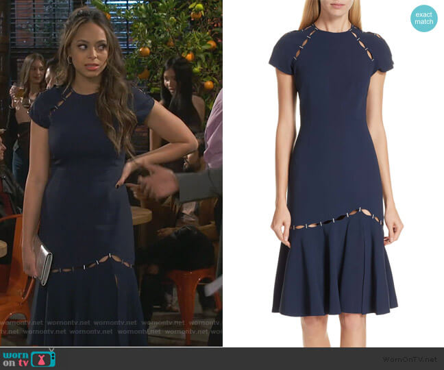 Jonathan Simkhai Stapled Crepe T-Shirt Dress worn by Claire (Amber Stevens West) on Happy Together